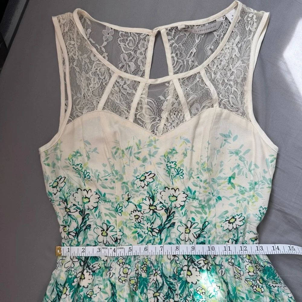 LC Lauren Conrad Floral Lace Illusion Fit & Flare Dress Size 4 - Picture 12 of 12